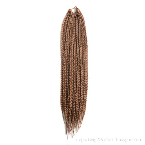 Answer handmade box braids hair box  two tone color synthetic braiding hair synthetic hair extension